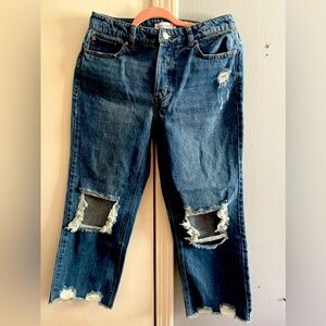 Vanilla Star Blue Ankle Cropped Jeans